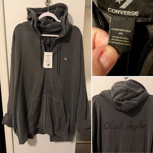 Converse Charcoal Zip-Up Hoodie